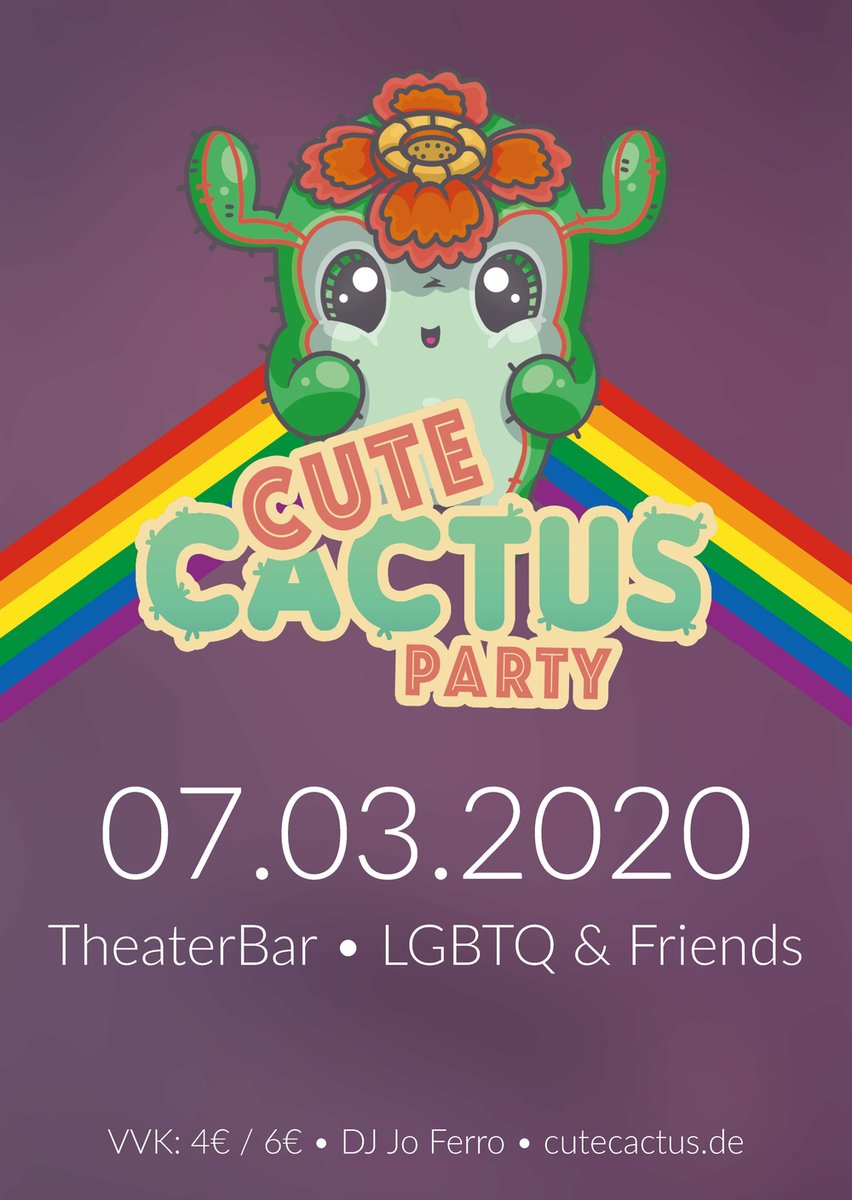 Samstag, 07.03.2020: CuteCactus Party No. 4 (LGBTIQ & Friends) @TheaterBar